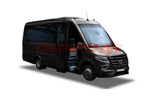 Mercedes Benz Sprinter – Volkswagen und Renault von 16 bis 24 Sitzplätzen sind in den Varianten Kleinbusse  Kleinbusse , Kleinbusse Tourismus, HD